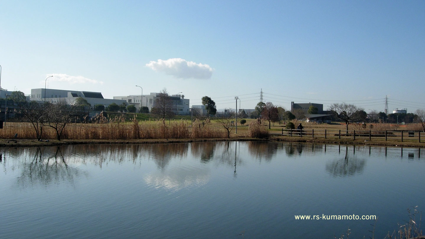 下江津湖「東部浄化センター」付近　2010年1月撮影