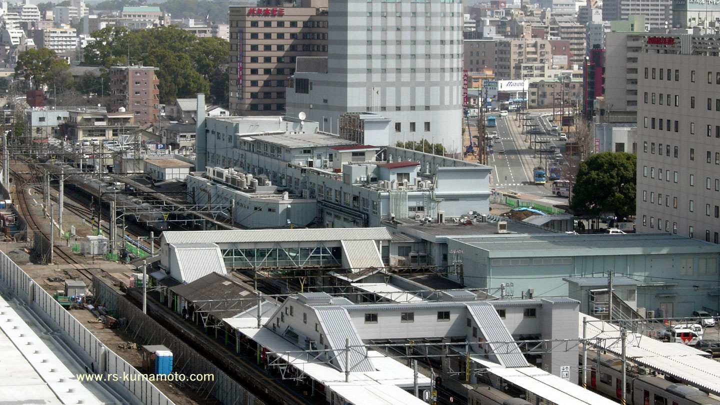 平成二十年代の熊本駅俯瞰　2009年3月撮影